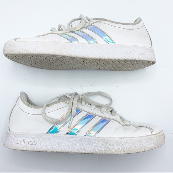 Adidas Holographic 3 Stripe Sneakers Womens 5 - Picture 1 of 10
